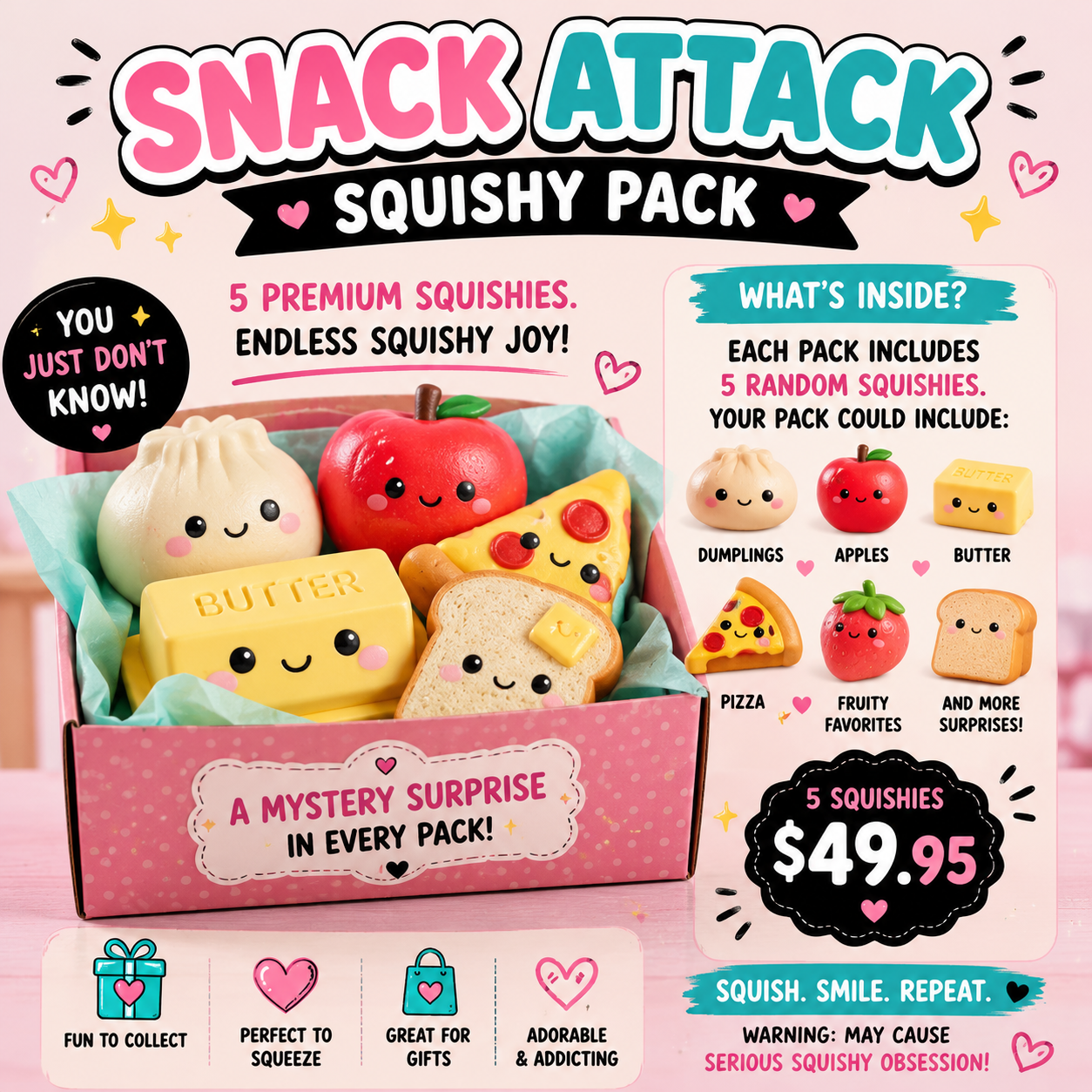 🍎 Mystery Squishy Pack