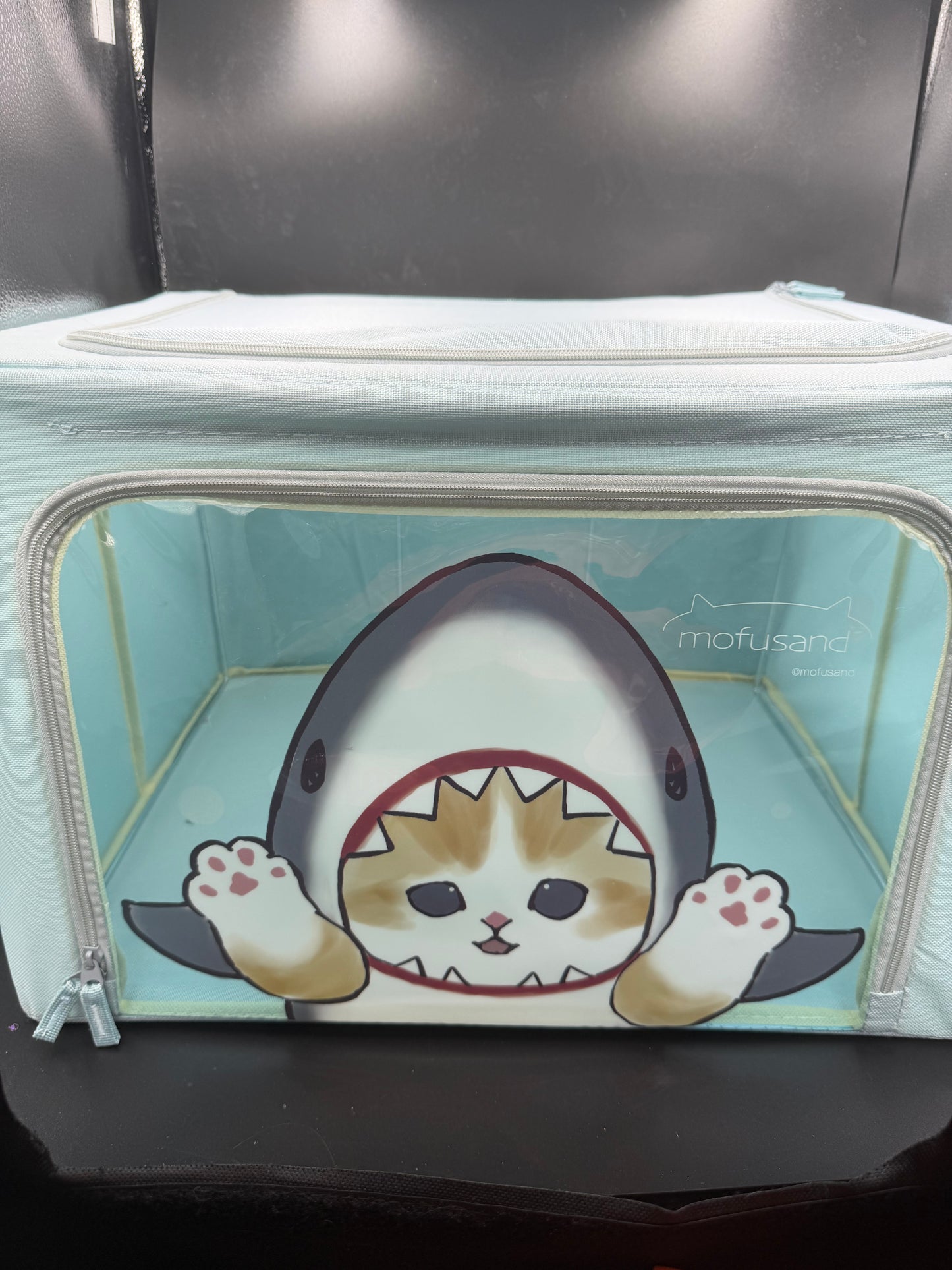 Mofusand Shark Storage Cube with Clear Display Window