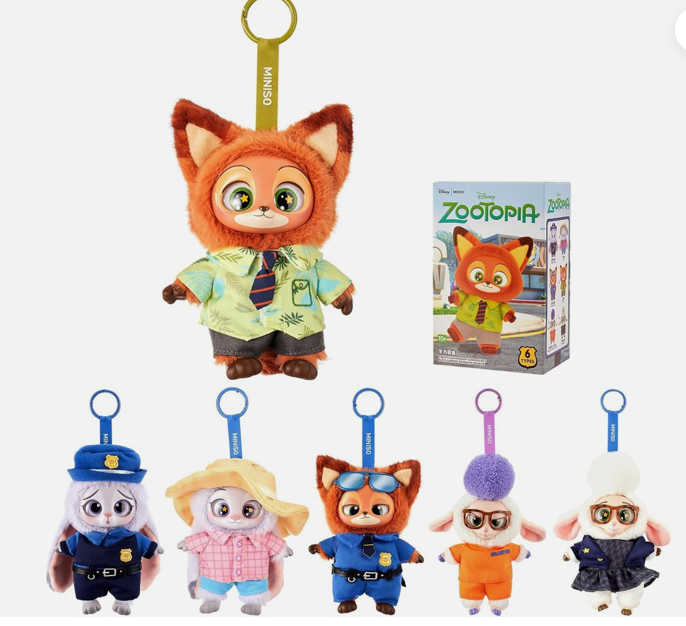 Disney Zootopia Blind Box Plush Keychain