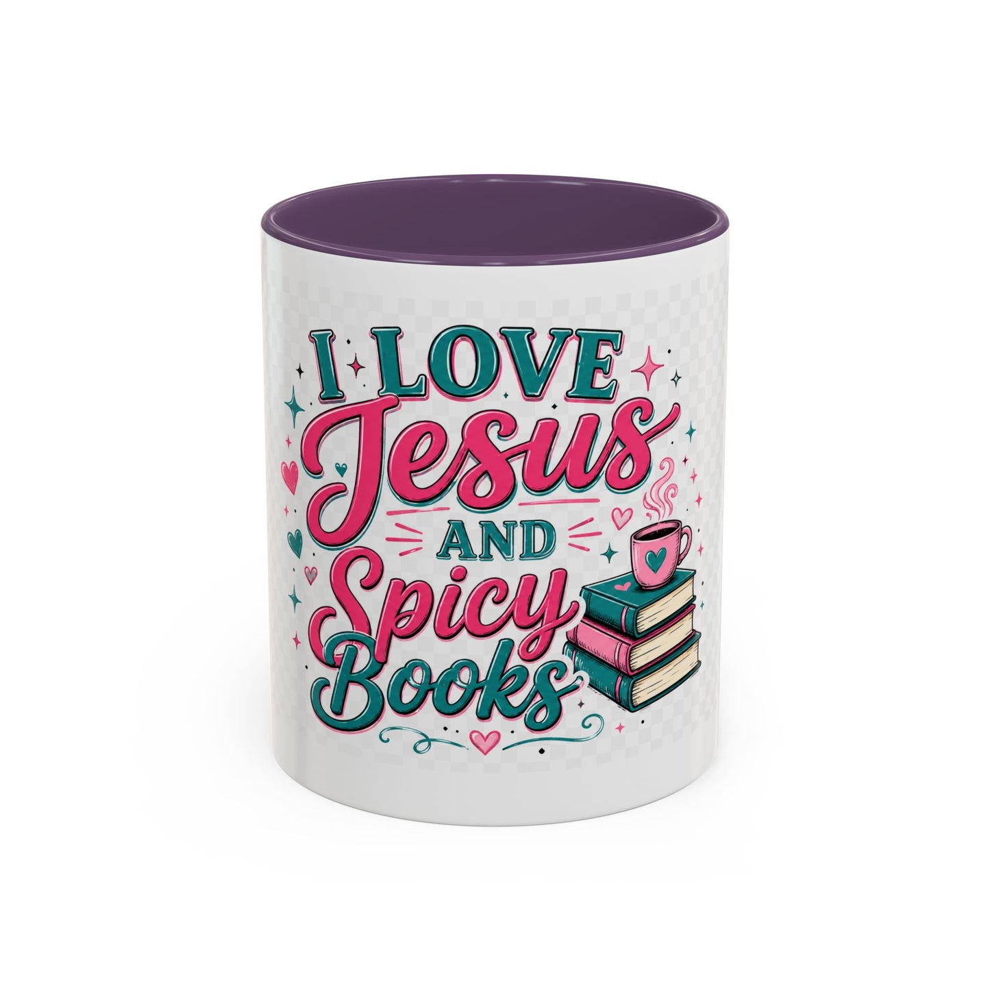 Coffee Mug — "I Love Jesus and Spicy Books" Christian Book Lover Gift
