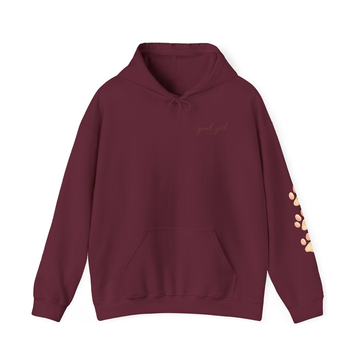 Bernese Mountain Puppy Hoodie — Cute Dog Drinking Soda Graphic Sweatshirt with Paw Sleeve
