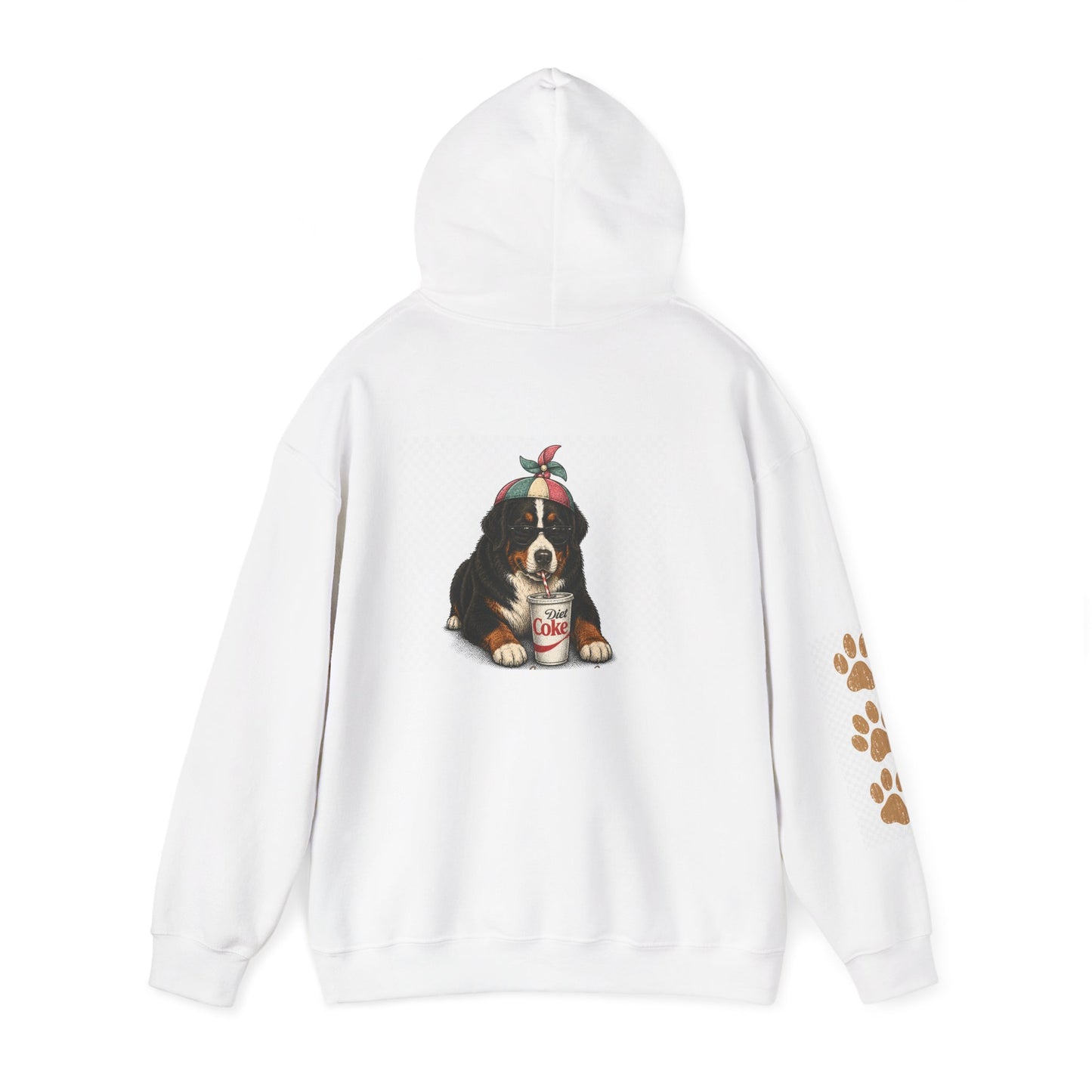 Bernese Mountain Dog Hoodie - Cute Puppy Paw Print Sweatshirt with 'Good Girl' Text