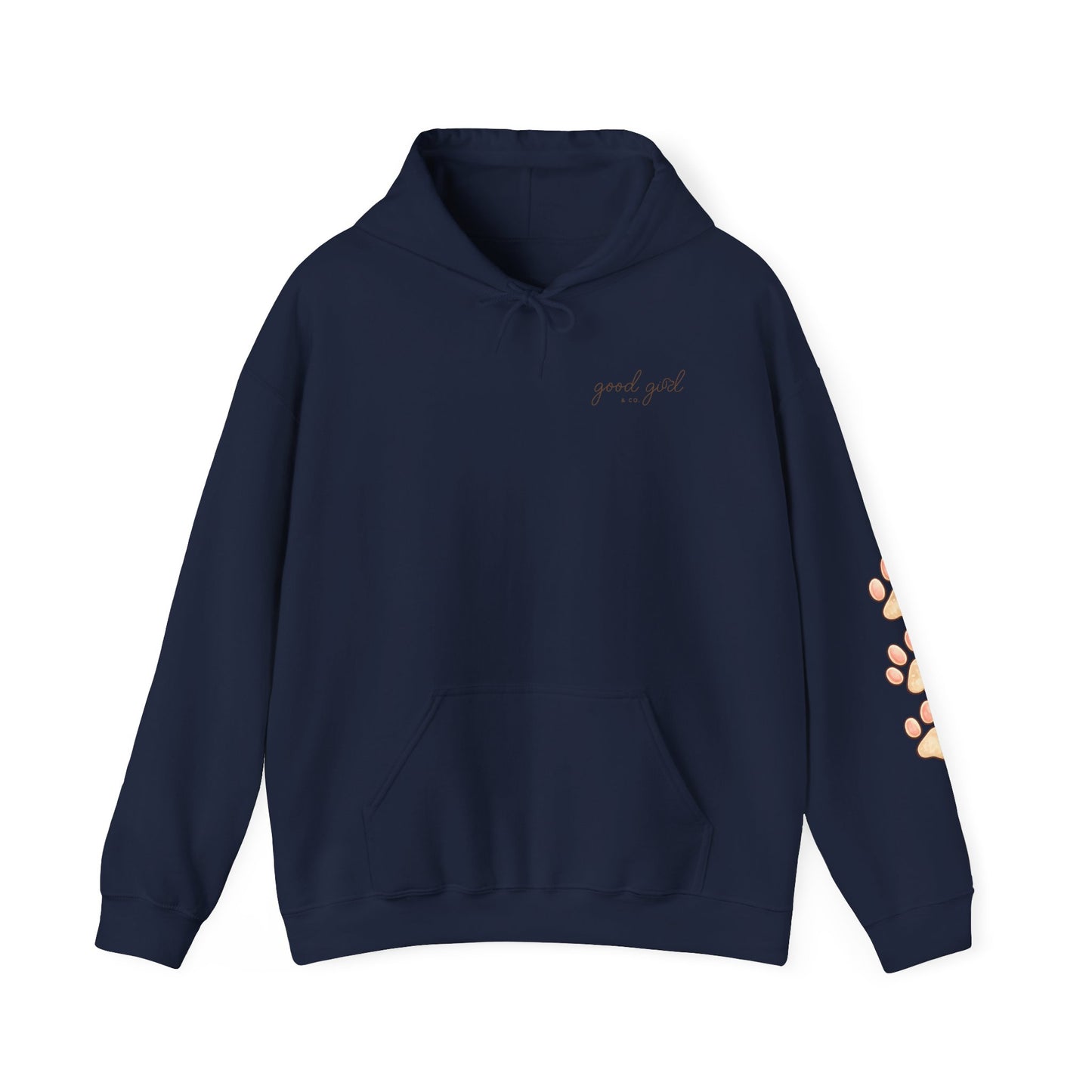 Bernese Mountain Puppy Hoodie — Cute Dog Drinking Soda Graphic Sweatshirt with Paw Sleeve