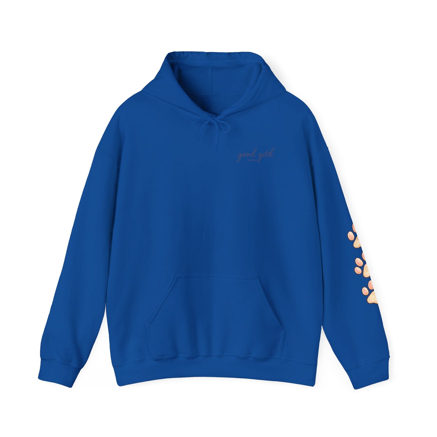 Bernese Mountain Puppy Hoodie — Cute Dog Drinking Soda Graphic Sweatshirt with Paw Sleeve
