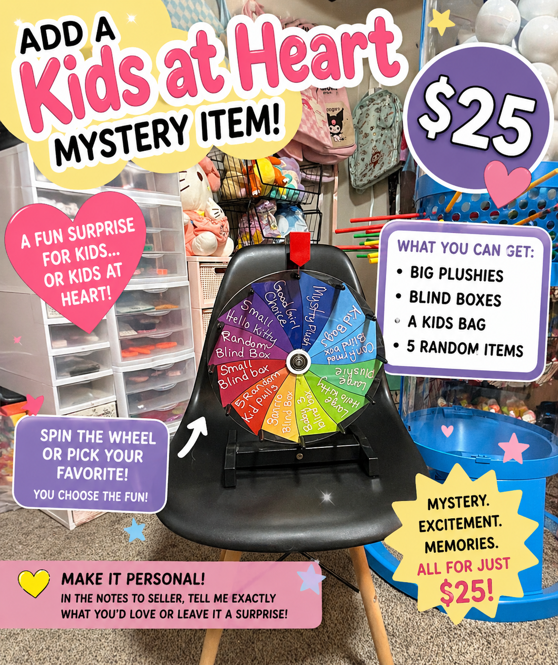 🎡 Kids at Heart Mystery Add-On – $25