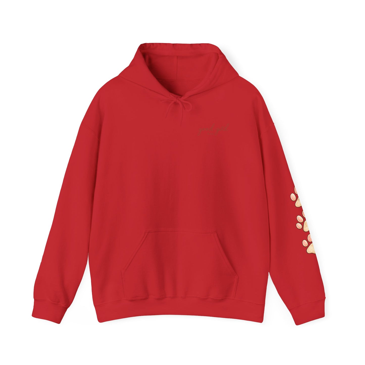 Bernese Mountain Puppy Hoodie — Cute Dog Drinking Soda Graphic Sweatshirt with Paw Sleeve