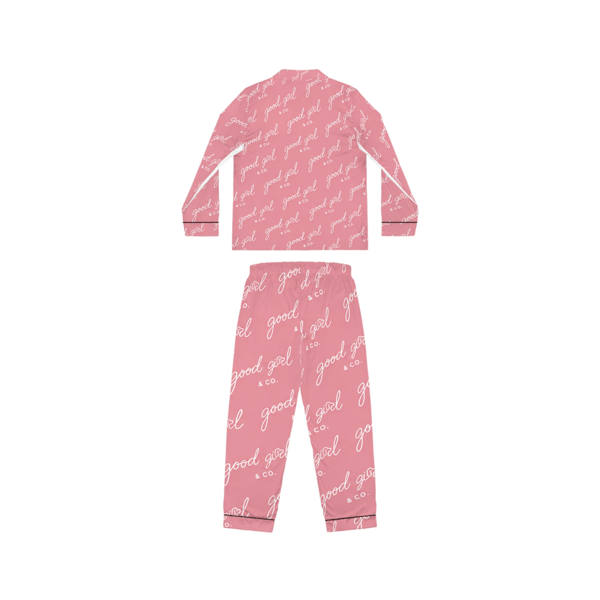 Good Vibes Pink Satin Pajamas