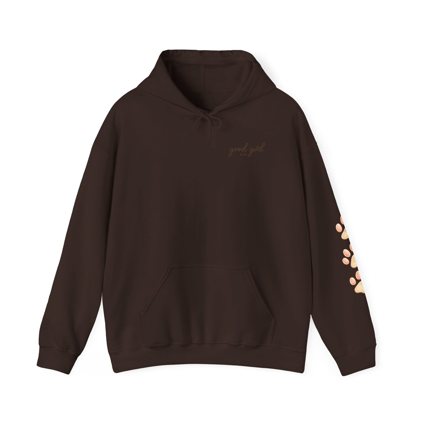 Bernese Mountain Puppy Hoodie — Cute Dog Drinking Soda Graphic Sweatshirt with Paw Sleeve