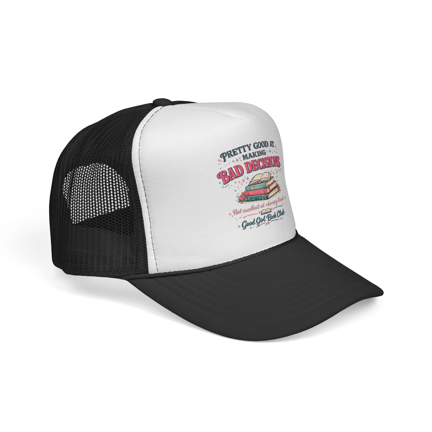 Trucker Cap — "Pretty Good At Making Bad Decisions" Vintage Camper Hat