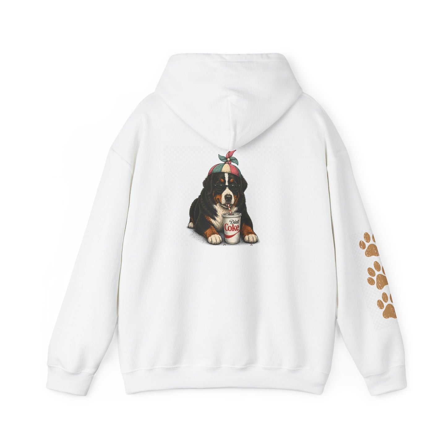 Bernese Mountain Dog Hoodie - Cute Puppy Paw Print Sweatshirt with 'Good Girl' Text
