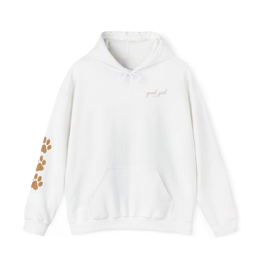 Bernese Mountain Dog Hoodie - Cute Puppy Paw Print Sweatshirt with 'Good Girl' Text