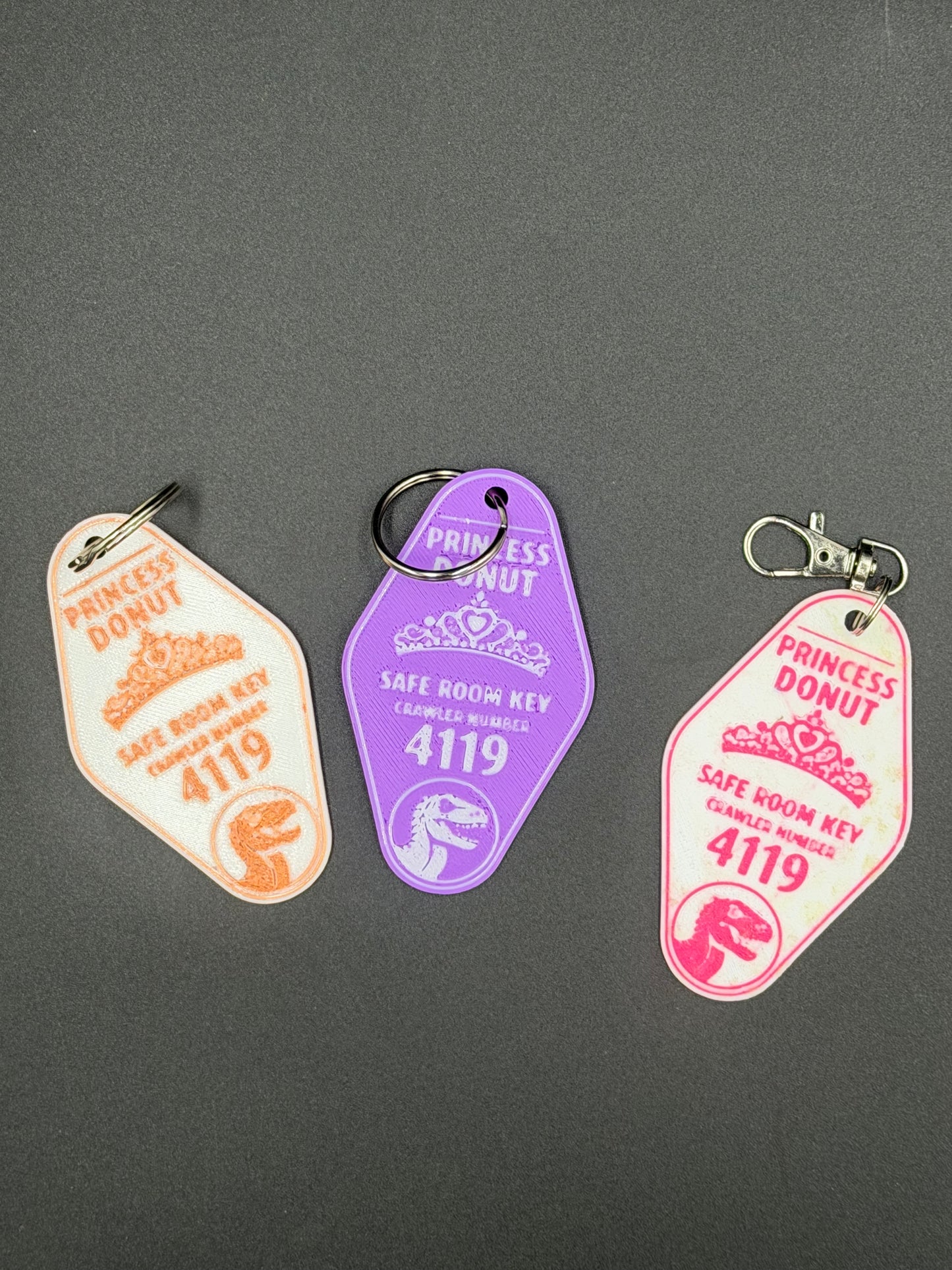 👑🦖 Princess Donut’s Safe Room Keychain — Room 4119