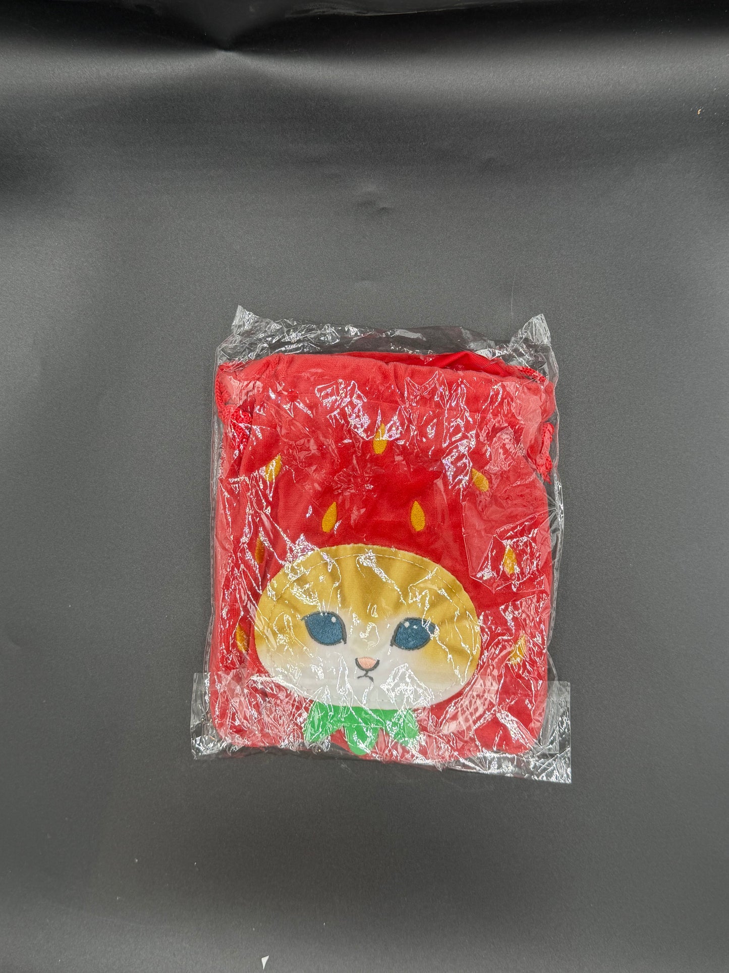 Mofusand Strawberry Drawstring Bag