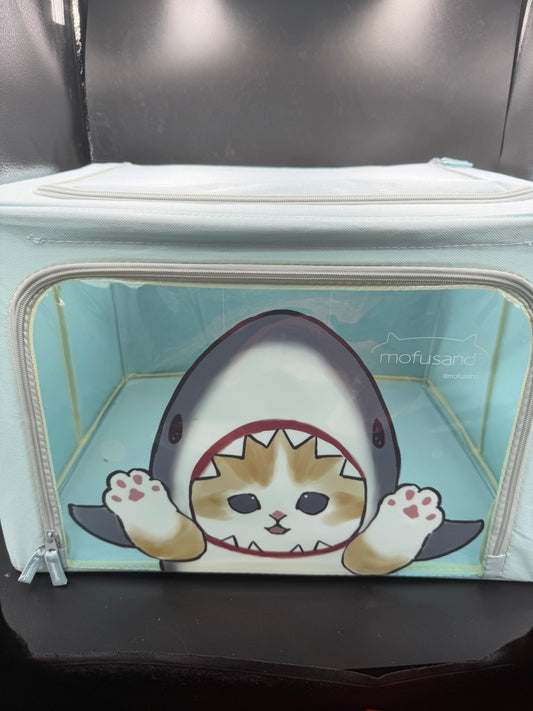 Mofusand Shark Storage Cube with Clear Display Window