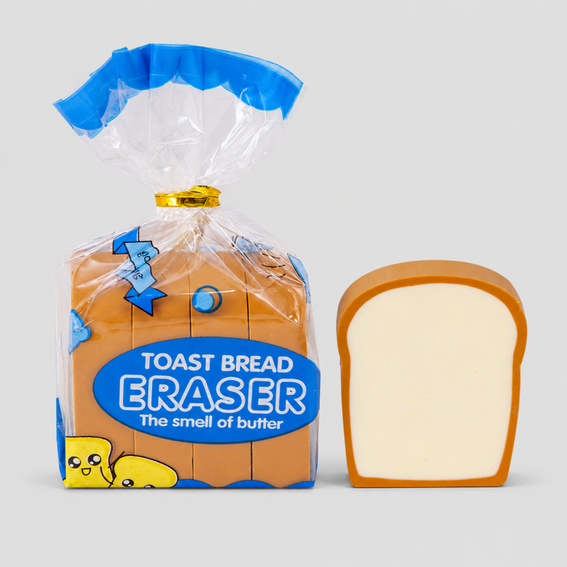 Toast Bread Shaped Eraser Set